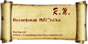 Rozenbaum Mónika névjegykártya